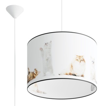 Lampa wisząca KOTY 40 kolorowy pokój dziewczynki