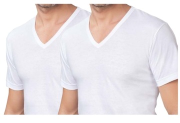 2szt Podkoszulek męski NOTTINGHAM biały V-neck XXL