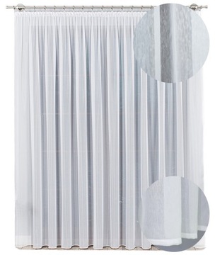 GOTOWA FIRANA BIAŁA SABLE WOAL FRANCUSKI DO SALONU