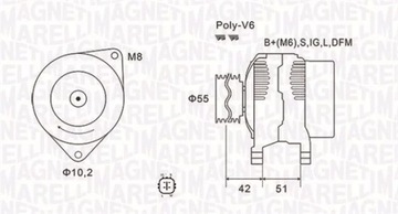 ALTERNÁTOR (14V, 100A) JEEP COMMANDER T