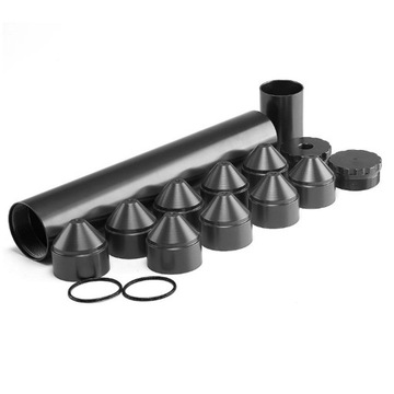 6-дюймовый 1/автомобильный топливный фильтр с прокладкой и крышками, черный