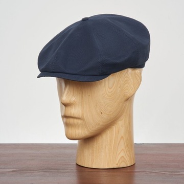 CZAPKA Z BAWEŁNY SHELBY GRANATOWA MĘSKA DAMSKA KASZKIET 57 CM M