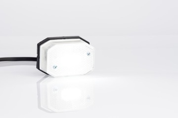 Белый светодиодный габаритный фонарь для прицепа, прямоугольный прицеп, 12В 24В