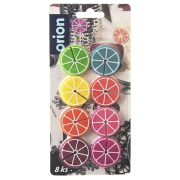 8x Kolorowe ZNACZNIKI na szklanki kieliszki napoje drinki ozdoba