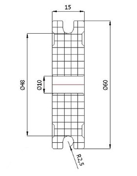 РОЛИК РОЛИК 60 мм ВЕРЕВКА КАБЕЛЬ 5 мм отверстие 10 мм