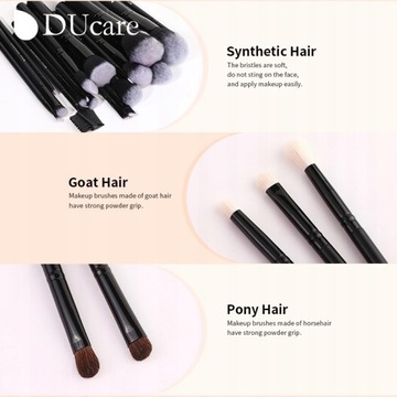 Кисть для макияжа DUcare Black Professional Makeup