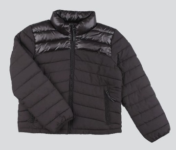 TU Czarna kurtka pikowana przejściówka roz 122-128 cm