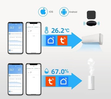 ДАТЧИК ТЕМПЕРАТУРЫ И ВЛАЖНОСТИ WIFI SMART LIFE TUYA ТЕРМОМЕТР ГИГРОМЕТР