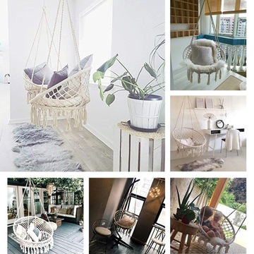 Плетеный садовый подвесной стул * гамак макраме *