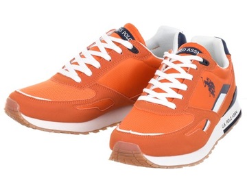 BUTY MĘSKIE U.S. POLO ASSN. - TABRY003-ORA001 sneakersy pomarańczowe