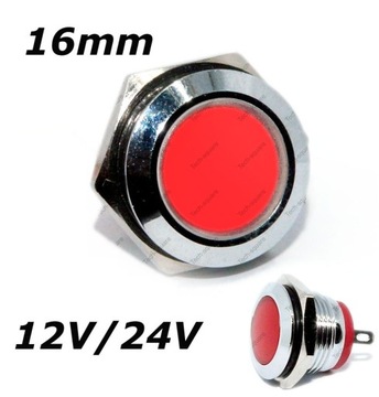 Lampka kontrolna sygnalizacyjna Wskaźnik 12V 16mm