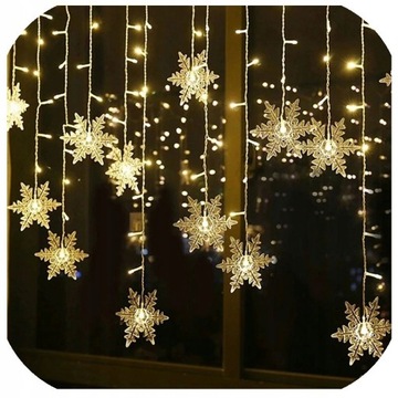 Patka niegu LAMPKI KURTYNA WIETLNA LED 3,5M