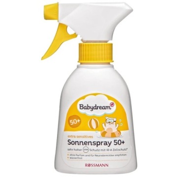 BABYDREAM молочко спрей захисний для засмаги на сонце для дітей SPF50+