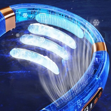 ПОРТАТИВНЫЙ БЕСПРОВОДНОЙ ШЕЙНЫЙ ВЕНТИЛЯТОР С ПОДСВЕТКОЙ 1800 МАЧ