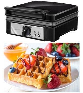 GOFROWNICA XXL DUŻE CHRUPIĄCE PUSZYSTE GOFRY MOCNA 1400W
