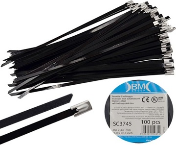 OPASKI METALOWE STALOWE POWLEKANE 360x4,6 MM 100SZ