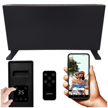 Электронагреватель EBERG DEXO 2000W WiFi, светодиодный термостат, пульт дистанционного управления конвектором