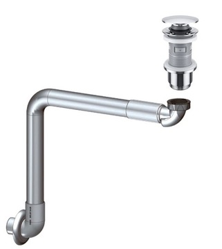 Syfon umywalka bidet zestaw z korkiem click-clack