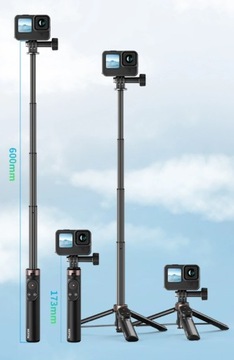 Монопод палка для селфи + пульт дистанционного управления для GoPro HERO 12 11 10 9 8 MAX