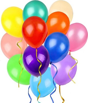 BALONY KOLOROWE MIX 30CM 100 SZTUK WYSOKA JAKOSC