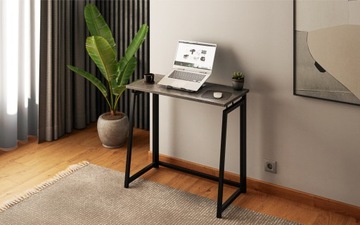 Легкий промышленный минималистичный складной стол LOFT Leader 1,5 Grey