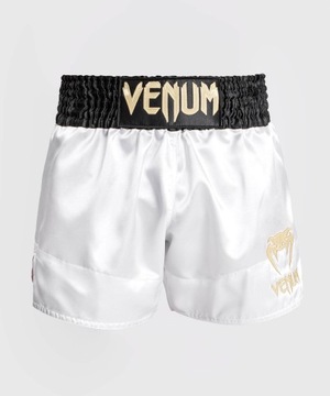 Venum Spodenki Muay Thaï Classic Shorts White/Black/Gold XL