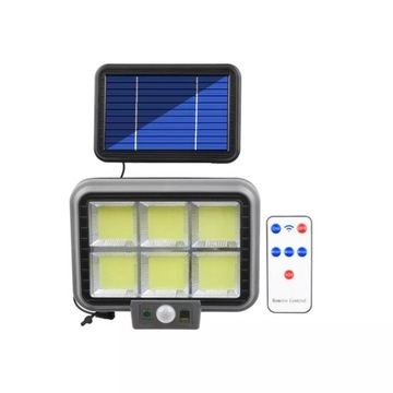 Duży halogen solarny HS-8022 pilot, czujnik ruchu i zmierzchu 40W 6cob