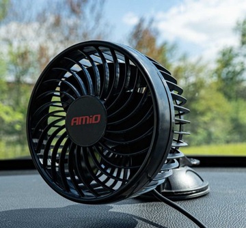 WIATRAK SAMOCHODOWY WENTYLATOR 12V Z PRZYSSAWKĄ 6
