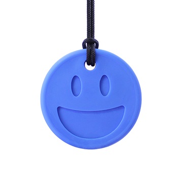 ARK SMILEY FACE GRYZAK LOGOPEDYCZNY TWARDY KOLOR NIEBIESKI NASZYJNIK