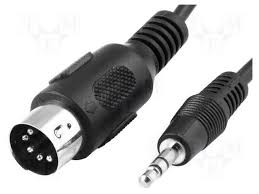 Kabel jack-DIN 5pin-1,2m