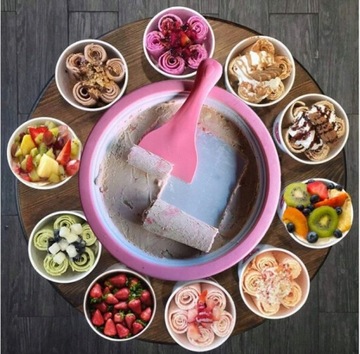 Тайское мороженое. Машина для приготовления тайского мороженого в домашних условиях. Отличный подарок для детей.