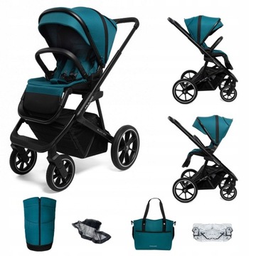 MUUVO SLICK 2.0 WÓZEK SPACEROWY SPACERÓWKA + TORBA AKCESORIA TROPICAL GREEN