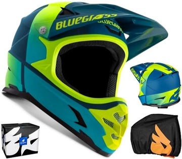 Kask BLUEGRASS INTOX FULL FACE S 54-56cm niebiesko-żółty