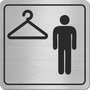 Tabliczka na drzwi SZATNIA MĘSKA - STAL INOX