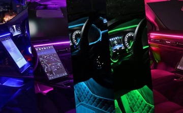 ВОЛОКОННО-ОПТИЧЕСКИЙ КОМПЛЕКТ ДЛЯ АВТОМОБИЛЕЙ AMBIENT RGB Гаджеты Кабина 7 м 6 в 1 USB + ПРИЛОЖЕНИЕ