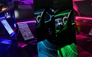 ВОЛОКОННО-ОПТИЧЕСКИЙ КОМПЛЕКТ ДЛЯ АВТОМОБИЛЕЙ AMBIENT RGB Гаджеты Кабина 7 м 6 в 1 USB + ПРИЛОЖЕНИЕ