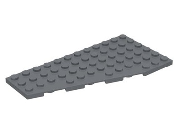 LEGO ELEMENT- plate wedge KLIN lewy 12 x 6 DBG / ciemny szary 30355 NOWY