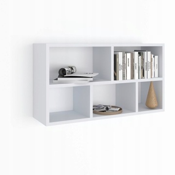 PÓŁKA WISZĄCA ŚĆIENNA BIAŁY LOFT SKANDYNAWSKA OTWARTA 80/50/20
