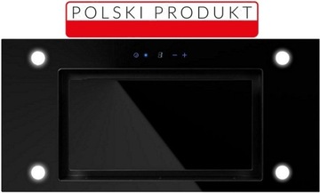 Okap podszfkowy Toflesz Adel czarny 60cm. 850m3/h LED + pilot