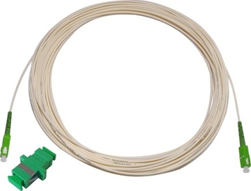 Patchcord światłowodowy kabel SC/APC-SC/APC sx 10m + adapter