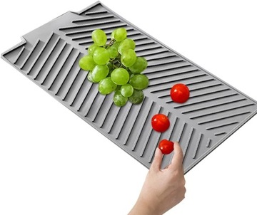 Коврик для сушки посуды, термостойкая подставка для слива раковины,