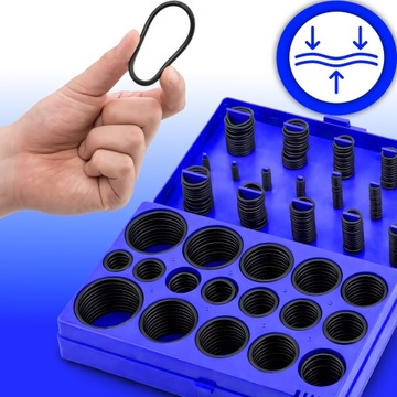 ORINGI GUMKI USZCZELKI GUMOWE ZESTAW ORINGÓW 419 SZTUK NBR OLEJOODPORNE