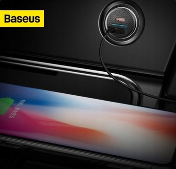 АВТОМОБИЛЬНОЕ ЗАРЯДНОЕ УСТРОЙСТВО BASEUS POWERFUL FAST USB USB-C TYPE-C PD 30 Вт QC 3.0 5A