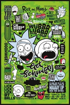 Plakat ścienny Rick and Morty Quotes 61x91,5 cm