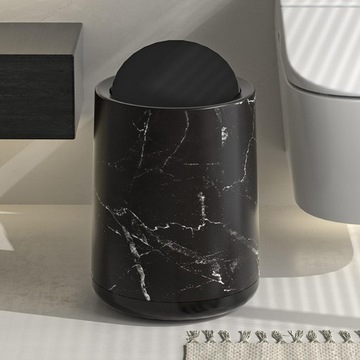 Мраморная мусорная корзина для ванной комнаты, многоразовая мусорная корзина,