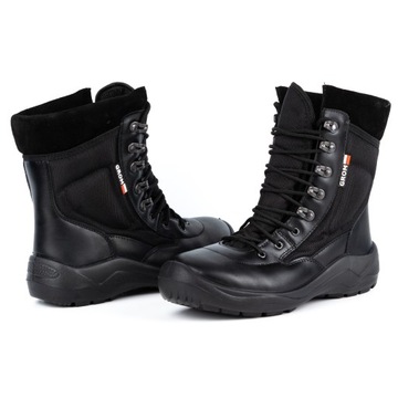 Buty męskie skórzane militarne taktyczne GROM 1138 czarne - 39