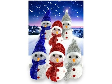 Большой гелевый светодиодный снеговик, 11 см, красочное новогоднее украшение, 3 варианта