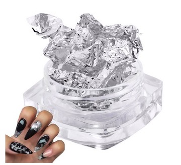 Folia do zdobień paznokci Pazłotko SILVER srebrna