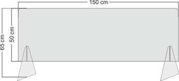 Pleksa osłona na ladę 150x50x65 pleksi 4mm