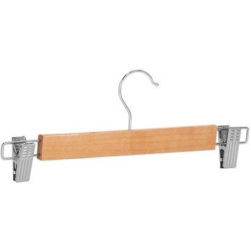 WIESZAKI KLAMROWE ŻABKA DO SPÓDNIC SPODNI UBRAŃ 10szt DREWNIANE DO SZAFY